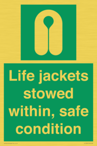 Life jackets stowed within